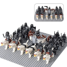 (Set 22) Medieval Figures Orc Soldiers Raider Vargr Wolf Elephant Mount Knights Building Blocks Toys