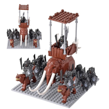 (Set 32) Medieval Figures Orc Soldiers Raider Vargr Wolf Elephant Mount Knights Building Blocks Toys