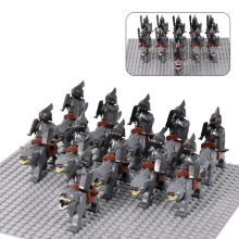 (Set 03) Medieval Figures Orc Soldiers Raider Vargr Wolf Elephant Mount Knights Building Blocks Toys