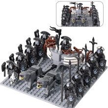(Set 28) Medieval Figures Orc Soldiers Raider Vargr Wolf Elephant Mount Knights Building Blocks Toys
