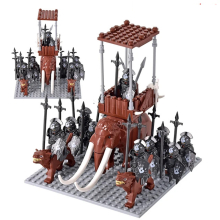 (Set 23) Medieval Figures Orc Soldiers Raider Vargr Wolf Elephant Mount Knights Building Blocks Toys