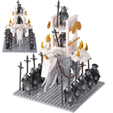 (Set 33) Medieval Figures Orc Soldiers Raider Vargr Wolf Elephant Mount Knights Building Blocks Toys