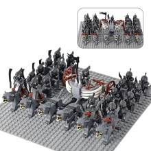 (Set 18) Medieval Figures Orc Soldiers Raider Vargr Wolf Elephant Mount Knights Building Blocks Toys