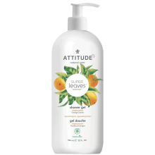ATTITUDE Douchegel, EWG Geverifieerd, Dermatologisch Test, Plantaardig en Minerale Basis, Vegan, Sinaasappelbladeren, 32 Fl Oz