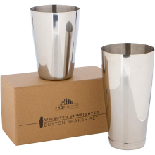 A Bar Above Professional Boston Shakers Set - 18oz Weighted & Unweighted cocktail Shaker Set For Bartenders - Pro Bar Shaker Made from Premium Stainle