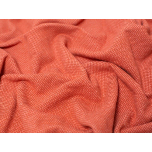 (Rust) Minerva Jacquard Fleece Back Sweatshirt Stretch Knit - per metre