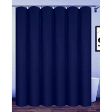 Homehold 180x200cm Navy Blue Bathroom Curtain With Hooks, Extra Long Polyester Waterproof Shower Curtain