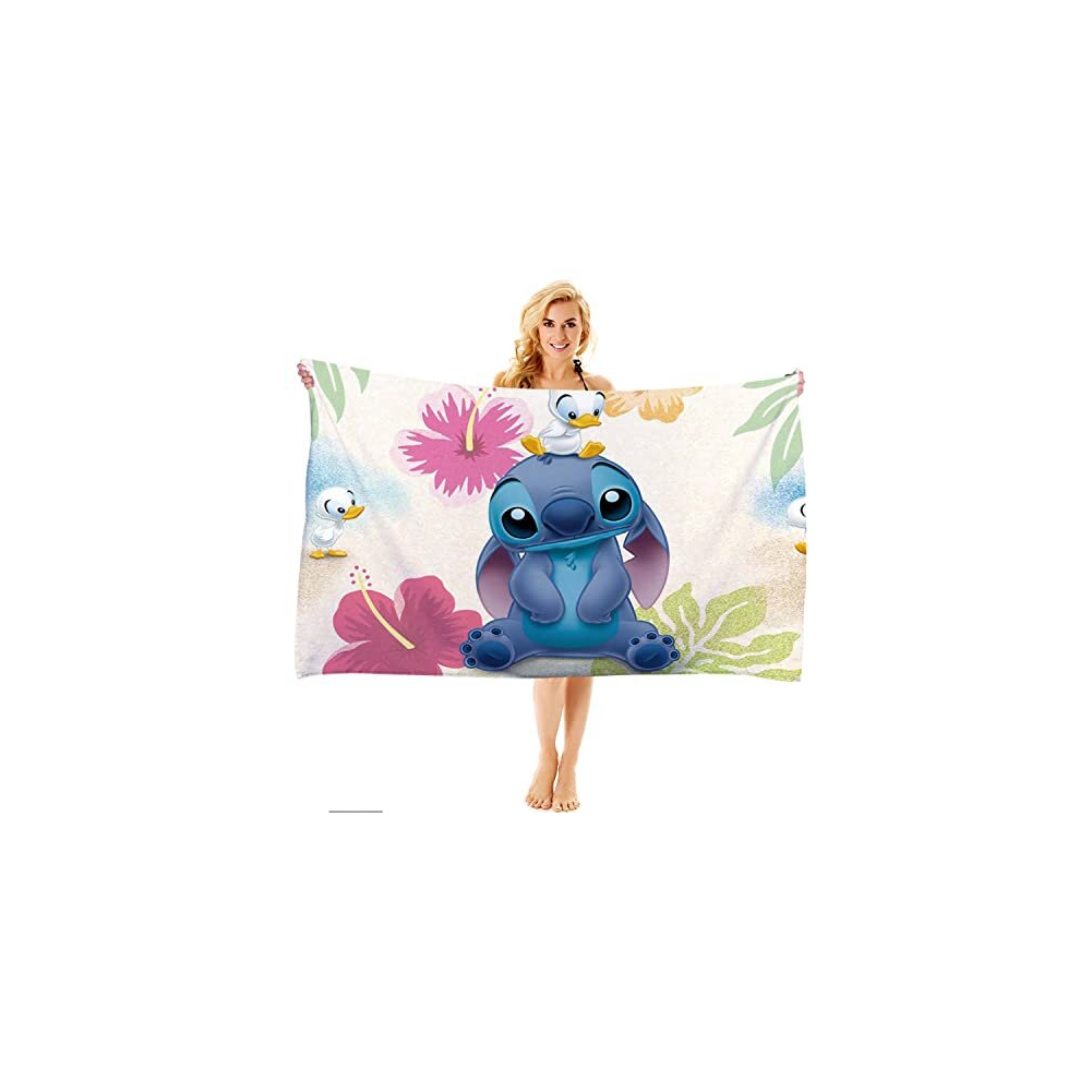 PADIEOE Stitch 3D Print Bath Towel for Kids Pool Towel Children's Bath Sheets Ultra Soft Beach Sauna Bathroom Stitch Face Towels Teens Adults Daily