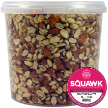 SQUAWK Split Peanuts - Wild Bird Premium Grade Garden Birds Fresh Food Mixture