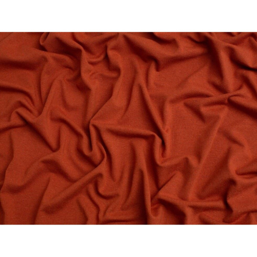 (Rust) Minerva Core Range Recycled Cotton Jersey Stretch Knit - per metre