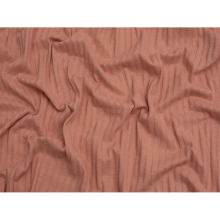 (Warm Peach) Minerva Jacquard Cotton Rib Stretch Knit - per metre