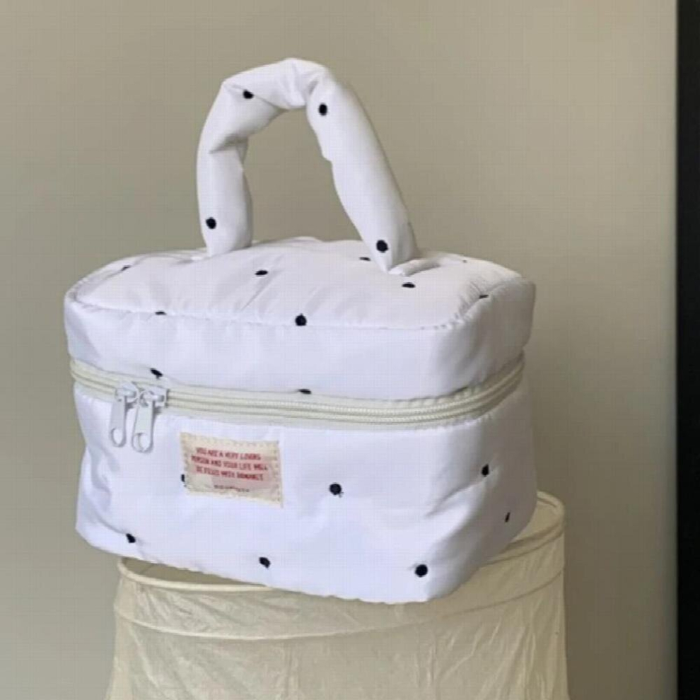 Multicoloured And Large Capacity Lady Bag Quilting Cotton Makeup Bag Women Zipper Cosmetic Organizer Female Cloth Handbag Box Bag