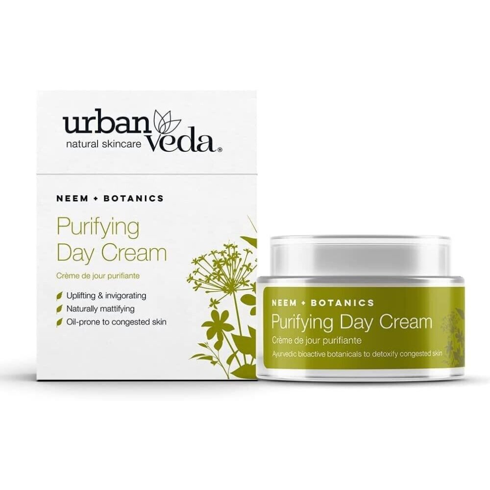 Urban Veda Neem & Botanics Purifying Day Cream For Oily & Acne Prone Skin 50ml