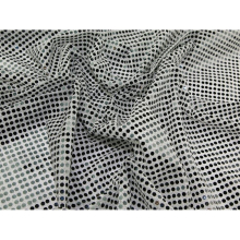 (Silver/Black) Minerva Sequin Stretch Knit Fabric - per metre