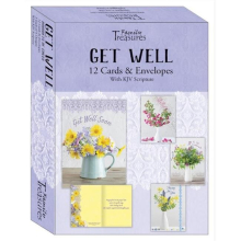 Bouquets of Cheer Get Well Boxed Card - Pack of 12