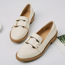 Glitter Buckle espadrilles shoes european woman oxford loafers winter flats leather shoes ladies office creepers moccasins