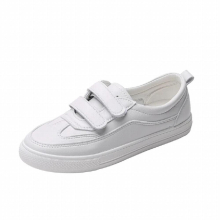double belt leather shoes woman hook&loop sneakers spring autumn casual flat espadrilles women smll shoes