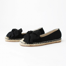 Wowen Hemp Round Toe Canvas Espadrilles Moccasins Shoes Woman Shallow Slip on Fisherman Flat Loafers
