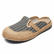 Womens Loafers Hemp Ballet Flats Ladies Straw Shoes Espadrilles Female Sneakers Slip-on Summer Lolita Footwear For Woman