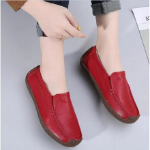 Spring and autumn mens and womens casual shoes non-slip pu leather bean shoes large size soft sole shoes