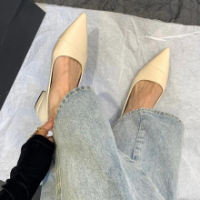 In Shallow Woman Boat Shoes Pointed Toe Lolita Style Female Footwear Slip On Outdoor Ladies Flats Shoes
