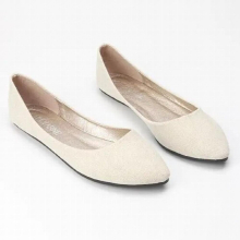 Summer Breathable Pointed Flat Shoe Womens Shallow Comfortable Boat Shoe