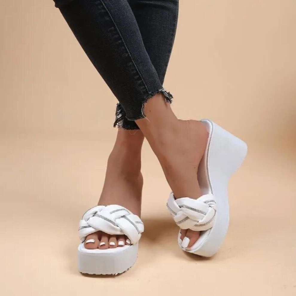 Gothic Chunky Platform Sandals Women Green Clip Toe Wedges Slippers Woman Summer Thick Bottom Female Flip Flops Plus Size-image-OPC-PCY68PN-NEW