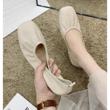 Flat sole single shoes for women Autumn soft leather soft soles soft boat shoes type of lazy womens shoes