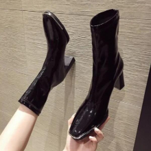 Childrens boots thick heel non-slip casual motorcycle boots