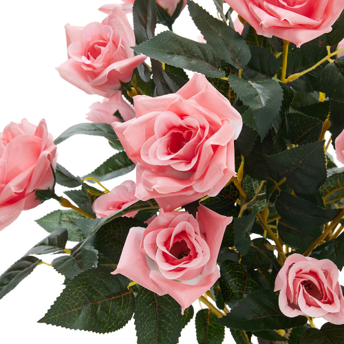 Living And Home 90cm Pink Artificial Rose Flower Tree in Pot 2