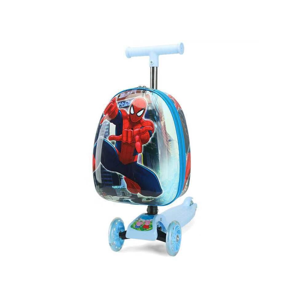 (Flash wheel 8) New cute suitcase scooter children's 16 inches