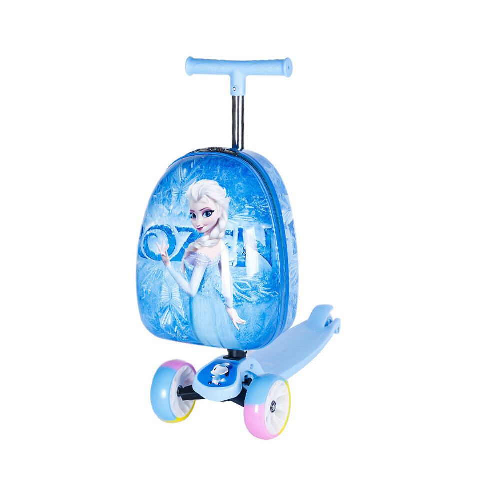 (Rainbow wheel 16) New cute suitcase scooter children's 16 inches