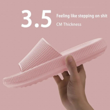 Summer Non-Slip Flip Flops Thick Platform Men Bathroom Home Slippers Anti-Odor Soft Sole Lightweight Sandals Cloud Slides