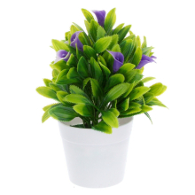 (Purple Calla Lily) Artificial Flowers Potted Fake False Plants