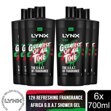 (Africa, 6 Pack) Lynx Shower Gel 700ml, 3 or 6 Pack