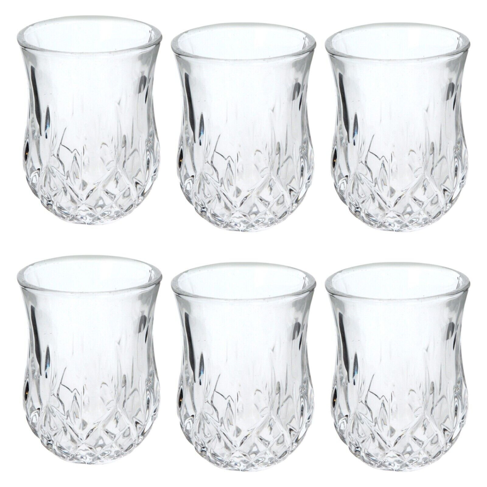 Set of 6 Shot Glasses Vodka Liquor Shooter Drink Bar Glassware 50ml