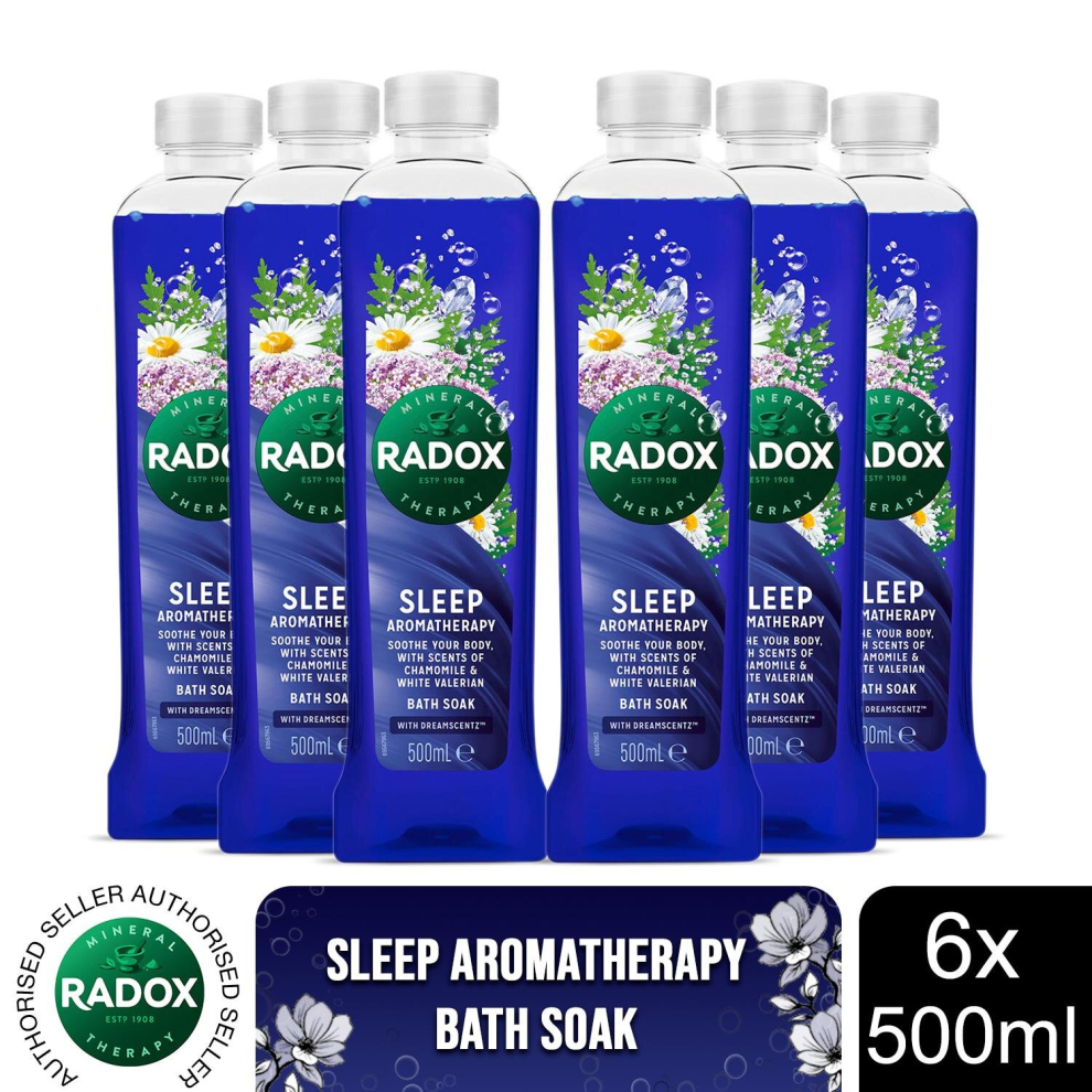 Radox Bath Soak Sleep Aromatherapy Dream Scentz 500Ml, 6 Pack
