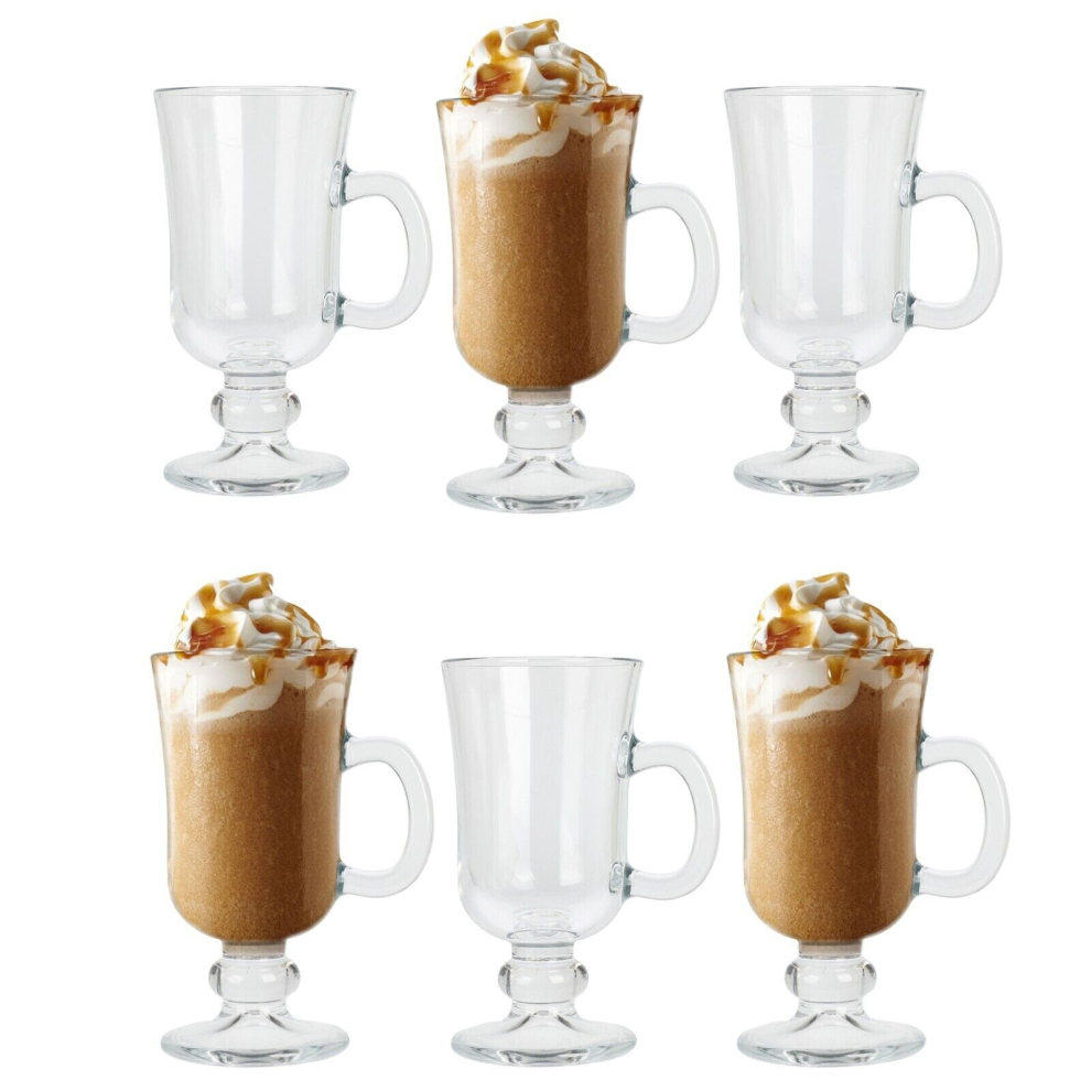 (Set of 6) Irish Coffee Mugs Tea Cup Cappuccino Mocha Latte