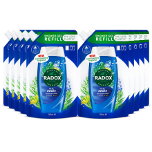 (Feel Awake, Buy 10) Radox Mineral Therapy ShowerGel Refill Pouch 500ml