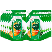 (Feel Refresh, Buy 10) Radox Mineral Therapy ShowerGel Refill Pouch 500ml
