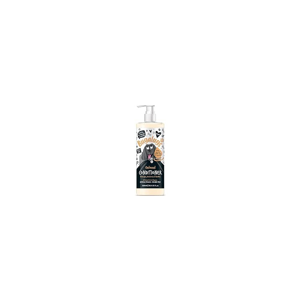 Bugalugs Dog Conditioner With Oatmeal & Aloe Vera Dog Perfume, Best Grooming Conditioner For Dogs, Puppy & Smelly Pet That Detangles & Moisturises