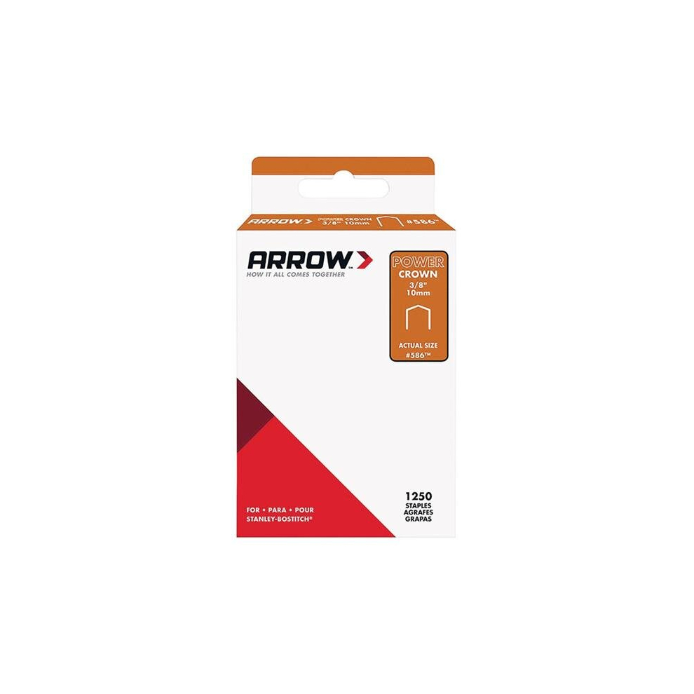 0.37 X 0.37 In. Galvanized Steel Flat Crown Gray Standard Staples, 18 Gauge - Pack Of 1250 747432325911