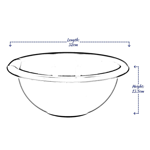 (White) Plastic Mixing Bowl Round Kitchen Baking 2