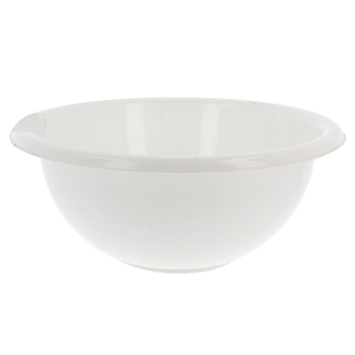 (White) Plastic Mixing Bowl Round Kitchen Baking