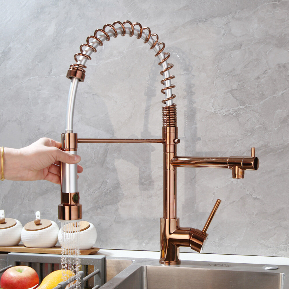 Kitchen Faucet, High Arc Kitchen Sink Faucet With Pull-Out Spring Spout And Pot Filler, Professional Single Handle Faucets For Kitchen Sink 6942704058137