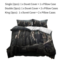 (Style E, Single(135 x 200cm)) The Vampire Diaries Bedding Single Double King Duvet Cover Pillowcases Fans Gift