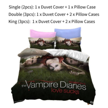 (Style H, Double( 200 x 200cm)) The Vampire Diaries Bedding Single Double King Duvet Cover Pillowcases Fans Gift