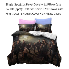 (Style C, Single(135 x 200cm)) The Vampire Diaries Bedding Single Double King Duvet Cover Pillowcases Fans Gift