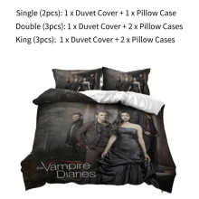 (Style G, Double( 200 x 200cm)) The Vampire Diaries Bedding Single Double King Duvet Cover Pillowcases Fans Gift