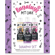 Bugalugs Spa Gift Set For Dogs With 3x Dog Shampoo, Dog Birthday & Christmas Present, Puppy Dog Birthday,  Dog Grooming Kit (3x 250ml)